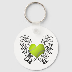 I Love Tennis Keychain