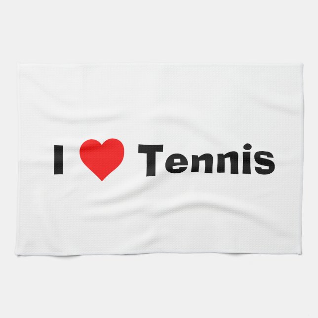 I love Tennis  Kitchen Towel (Horizontal)