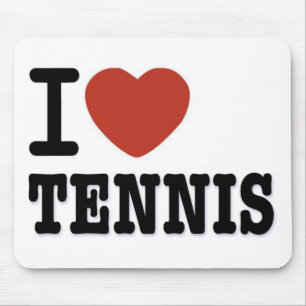 I LOVE TENNIS MOUSE PAD