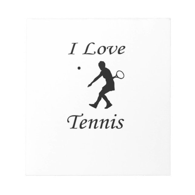 I Love Tennis Notepad (Front)