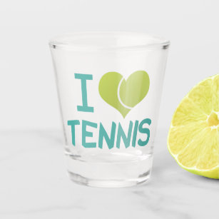 I Love Tennis Shot Glass
