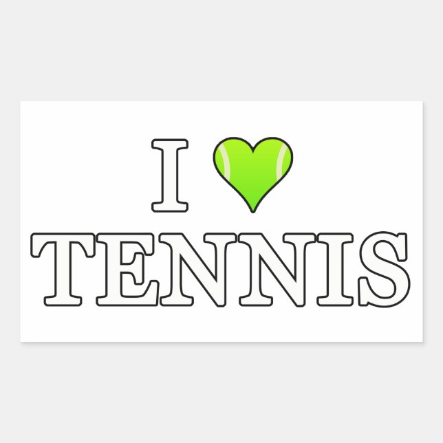 I Love Tennis Sticker (Front)