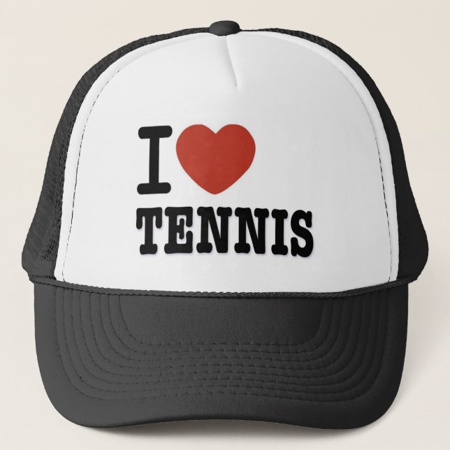 I LOVE TENNIS TRUCKER HAT (Front)