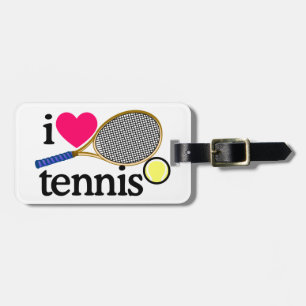 I LOVE TENNNIS LUGGAGE TAG
