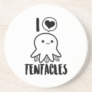 I Love Tentacles T-shirt Cute Octopus Tee Coaster