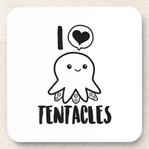 I Love Tentacles T-shirt Cute Octopus Tee Coaster