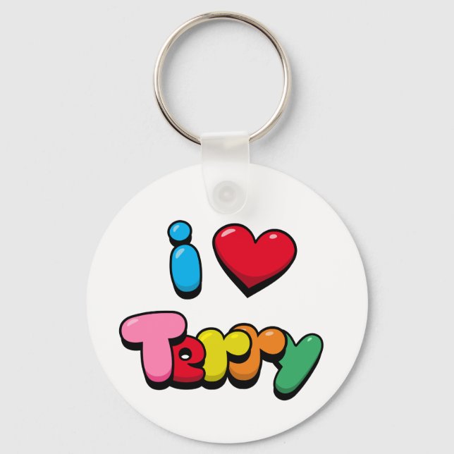 I Love Terry Keychain (Front)