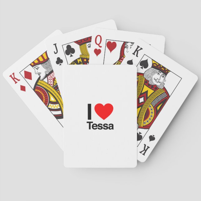 i love tessa playing cards (Back)