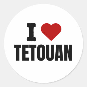 I love Tetouan - I heart Tetouan T-shirt Classic Round Sticker