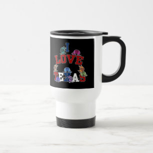 I Love Texas-Colourful Armadillos Travel Mug