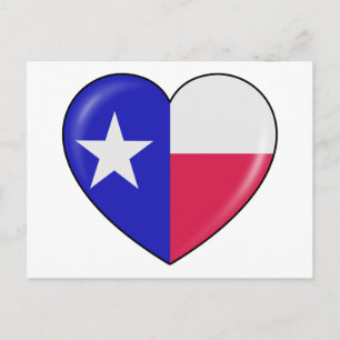 I Love Texas - Heart of Patriotic Texan Postcard