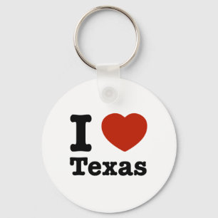 I Love texas Keychain