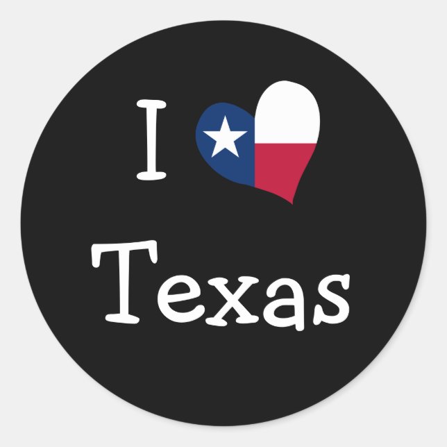 I Love Texas Stickers (Devant)