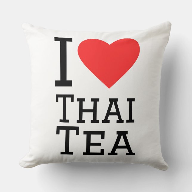 I love Thai tea Throw Pillow (Front)