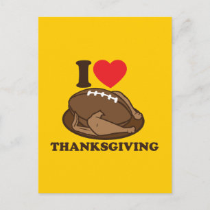 I love Thanksgiving Holiday Postcard