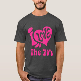 I Love the 70s Seventies Music Retro Novelty Ladie T-Shirt