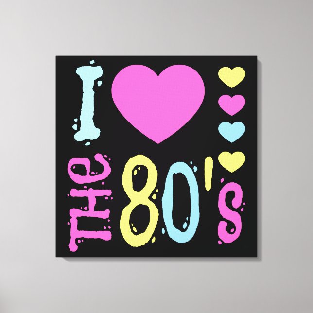 I Love the 80s Disco Costume Canvas Print (Front)