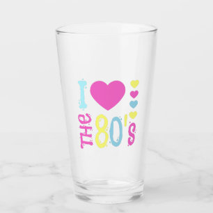 I Love the 80s Disco Costume Glass