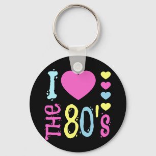 I Love the 80s Disco Costume Keychain
