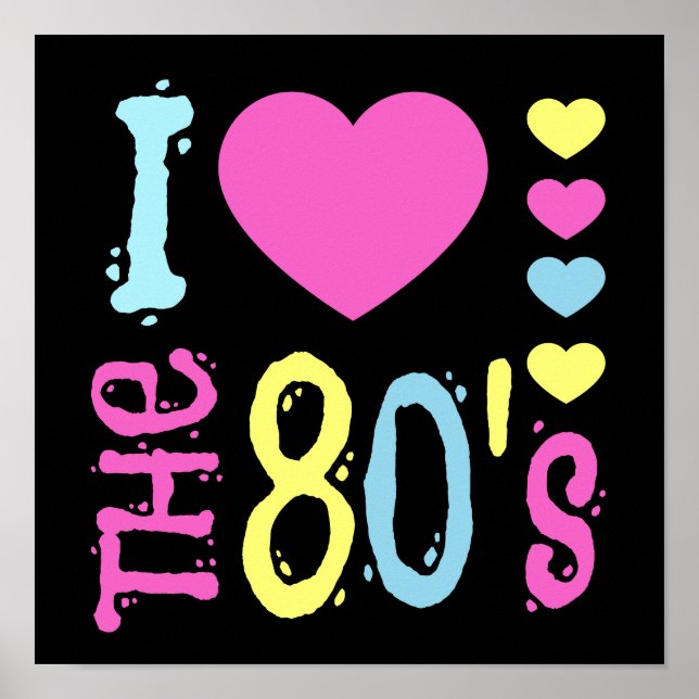 I Love the 80s Disco Costume Poster (Front)