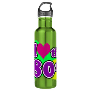 I Love the 80's Geometric Neon Eighties Party 710 Ml Water Bottle