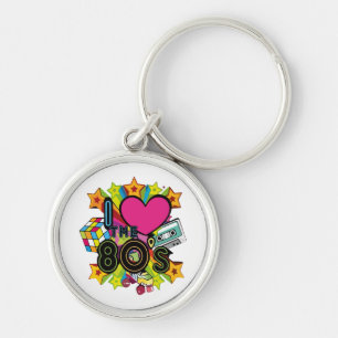 i love the 80s keychain