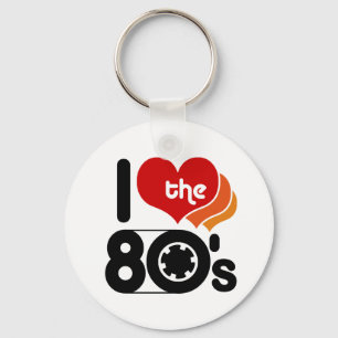 I Love the 80's Keychain