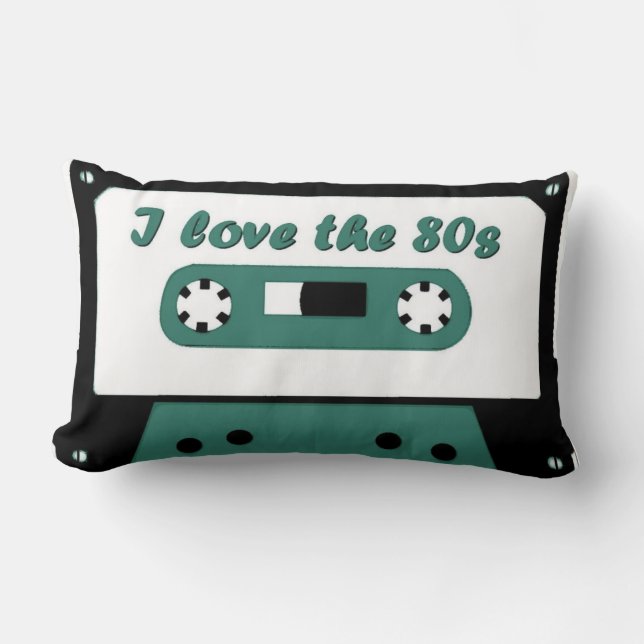 I Love The 80's Lumbar Pillow (Front)