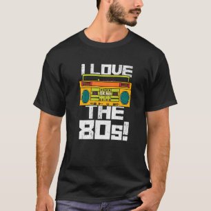 I Love The 80s Party Outfit Cassette Tape Radio Pl T-Shirt