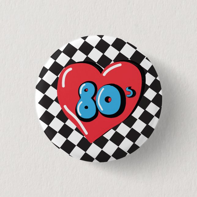 I love the 80's pin badge retro button 1980 (Front)