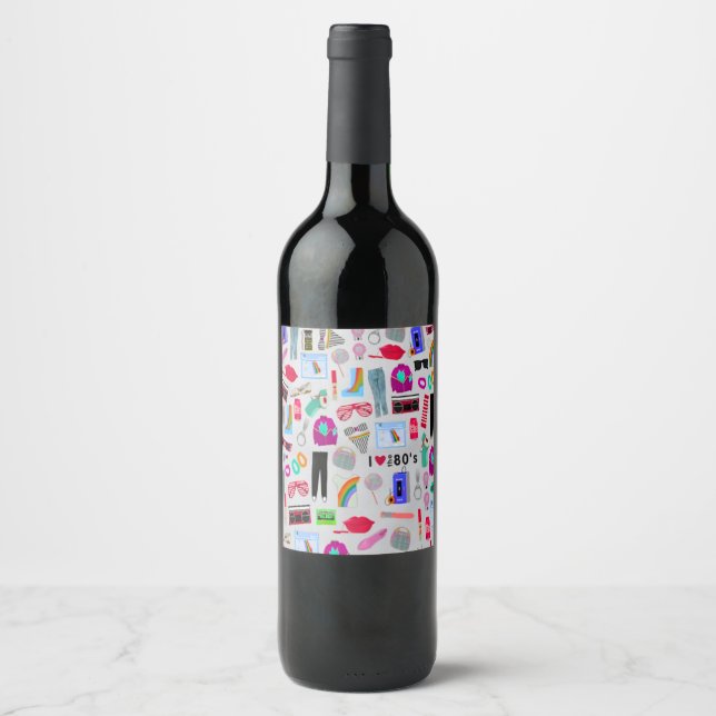 I Love the 80's Wine Label (Front)
