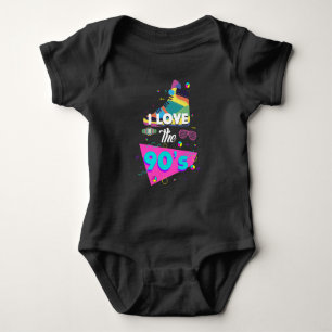 I love the 90s Retro Outfit Baby Bodysuit