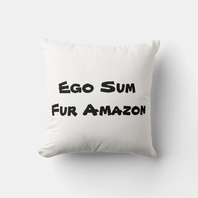 I Love The Amazon Throw Pillow (Front)