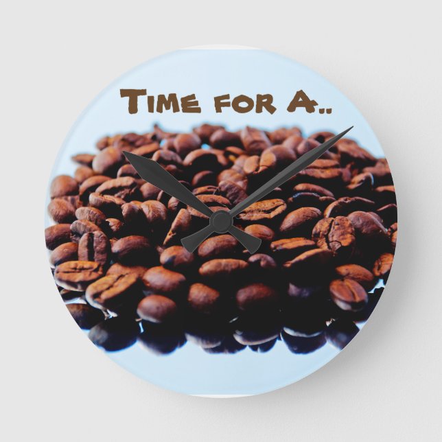 I Love the Aroma of Coffee Round Clock (Front)