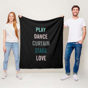 I Love The Arts Personalize Actor Room Decor Fleece Blanket