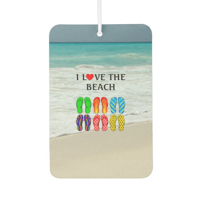 I Love the Beach,  Air Freshener (Front)