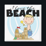 I Love the Beach Blonde Boy Tshirts and Gifts Magnet<br><div class="desc">If you love summer, the beach, and stick figures you'll get a kick out of this cute and colourful summer vacation design featuring a blonde haired stick figure boy at the beach and text that reads 'I Love the Beach!". Beach lover T-shirts, mugs, beach tote bags, cards, stickers, magnets, hoodies,...</div>