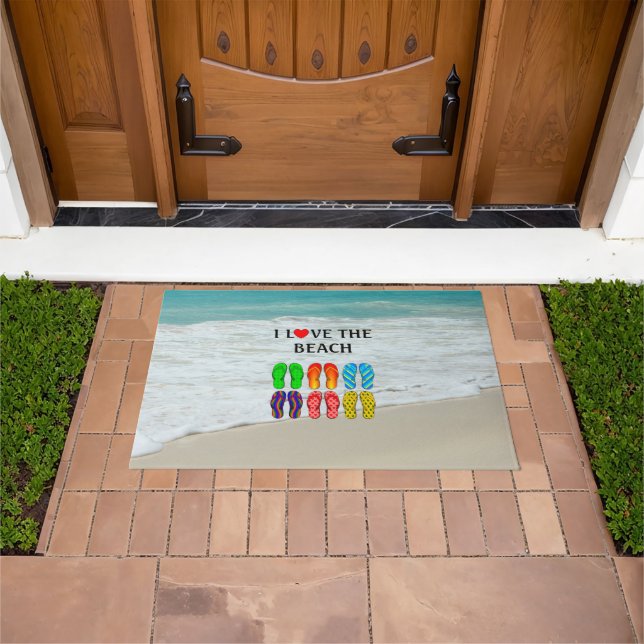 I Love the Beach Doormat (Outdoor)