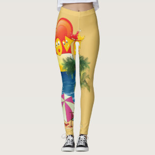 I love the beach in summer leggings