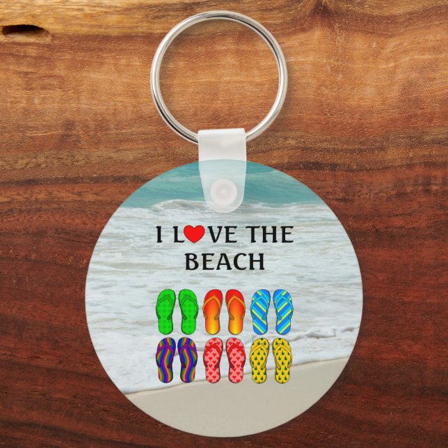 I Love the Beach Keychain (Front)