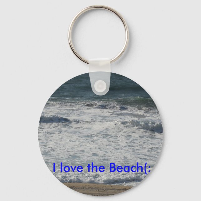 I love the Beach(: Keychain (Front)