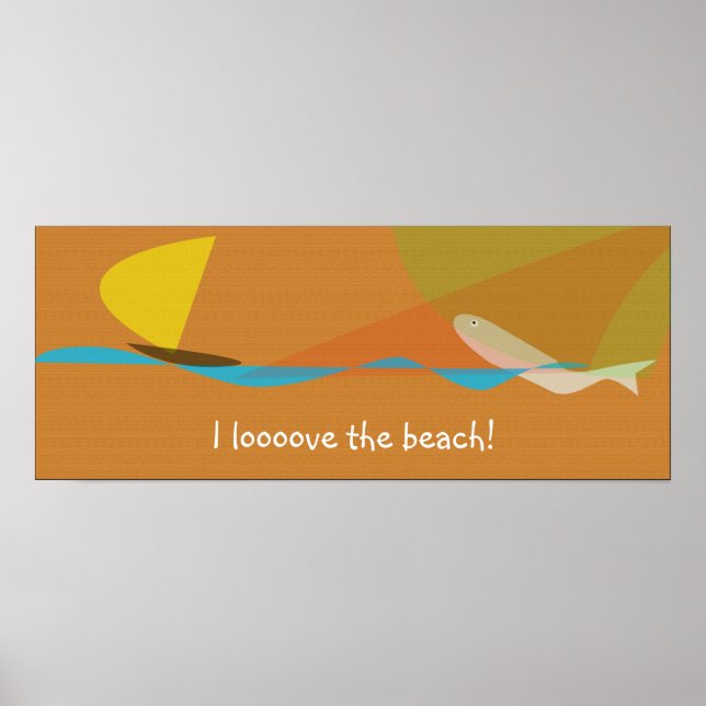 I love the beach poster (Front)