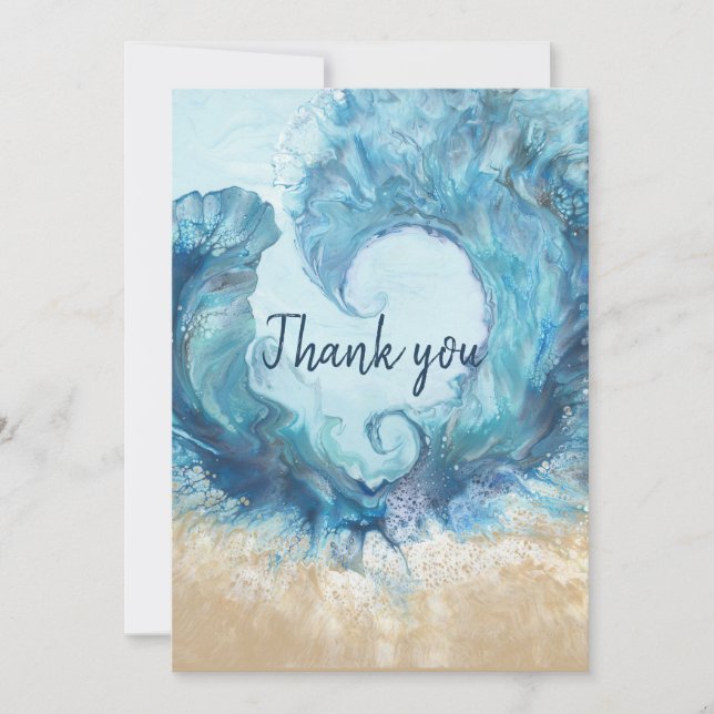 I Love the Beach Thank You Card (Front)