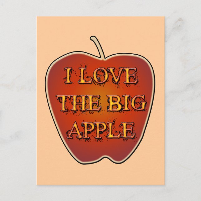 I LOVE THE BIG APPLE POSTCARD (Front)