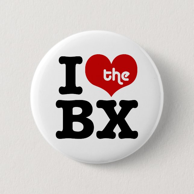 I Love The Bronx 2 Inch Round Button (Front)