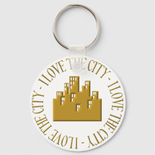 I love the city keychain