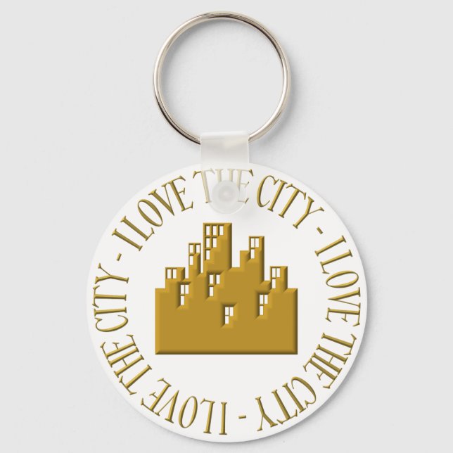 I love the city keychain (Front)