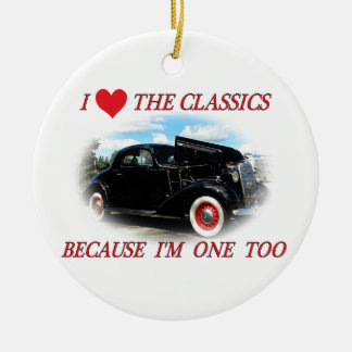I Love The Classics 2 Ceramic Ornament