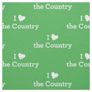 I Love the Country Fabric