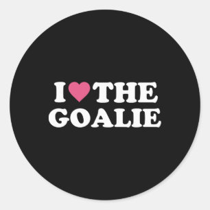 I Love The Goalie Cute Soccer Goalie Family Grandm Classic Round Sticker